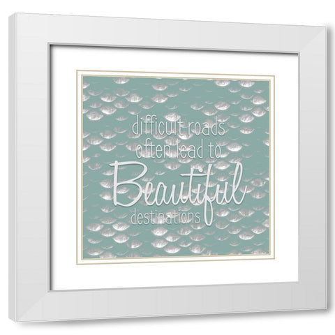 Difficult Roads White Modern Wood Framed Art Print with Double Matting by Kimberly, Allen