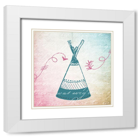 Boho A White Modern Wood Framed Art Print with Double Matting by Kimberly, Allen
