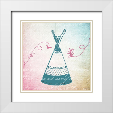 Boho A White Modern Wood Framed Art Print with Double Matting by Kimberly, Allen