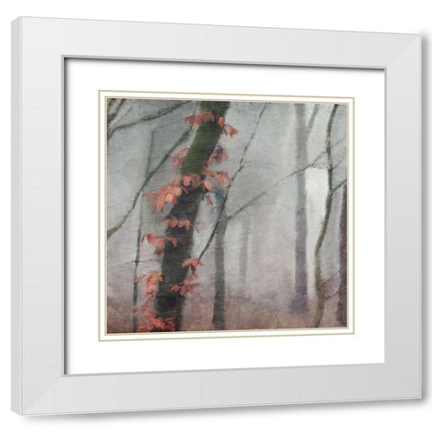Fall Mood White Modern Wood Framed Art Print with Double Matting by Kimberly, Allen
