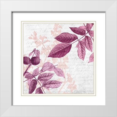 Jeweled Branches 1 White Modern Wood Framed Art Print with Double Matting by Kimberly, Allen