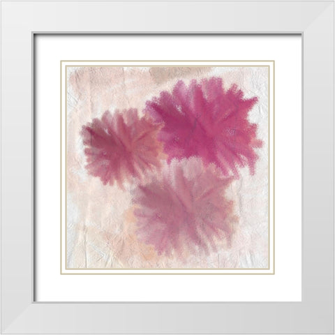 Pom Poms 2 White Modern Wood Framed Art Print with Double Matting by Kimberly, Allen
