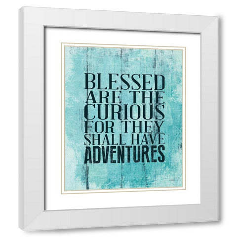 Blessed Adventures White Modern Wood Framed Art Print with Double Matting by Louise, Gigi