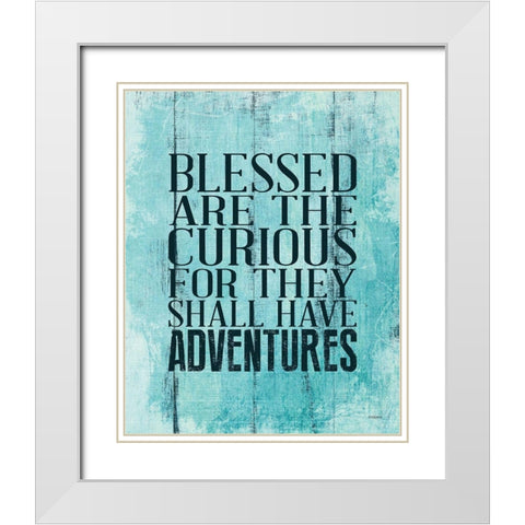 Blessed Adventures White Modern Wood Framed Art Print with Double Matting by Louise, Gigi