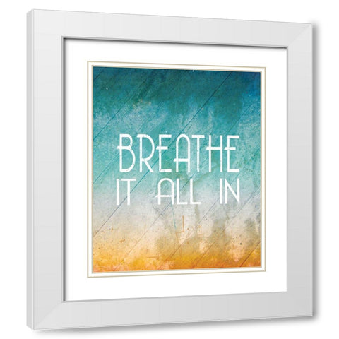 Breathe It All In White Modern Wood Framed Art Print with Double Matting by Louise, Gigi