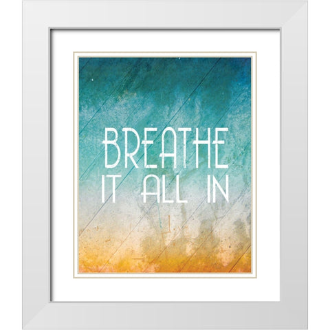 Breathe It All In White Modern Wood Framed Art Print with Double Matting by Louise, Gigi