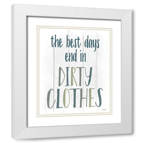 Dirty Clothes White Modern Wood Framed Art Print with Double Matting by Louise, Gigi