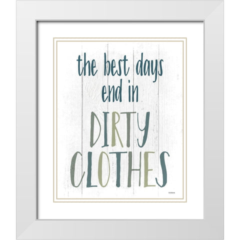 Dirty Clothes White Modern Wood Framed Art Print with Double Matting by Louise, Gigi