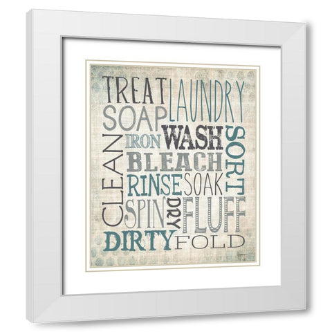 Laundry Art White Modern Wood Framed Art Print with Double Matting by Louise, Gigi