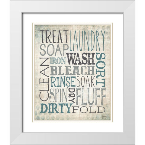 Laundry Art White Modern Wood Framed Art Print with Double Matting by Louise, Gigi