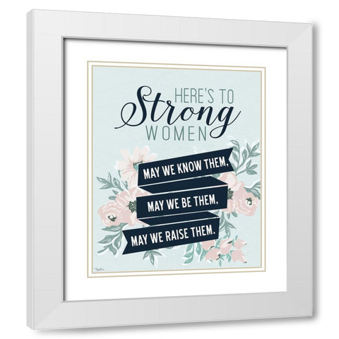 Strong Women White Modern Wood Framed Art Print with Double Matting by Louise, Gigi