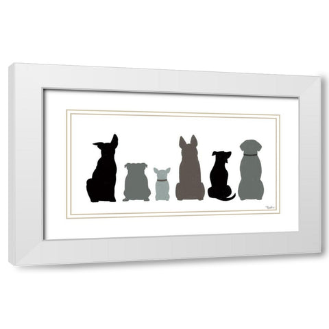 Dogs With Black White Modern Wood Framed Art Print with Double Matting by Louise, Gigi