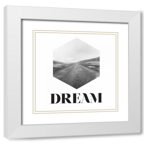 Dream White Modern Wood Framed Art Print with Double Matting by Louise, Gigi