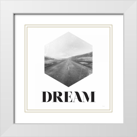 Dream White Modern Wood Framed Art Print with Double Matting by Louise, Gigi