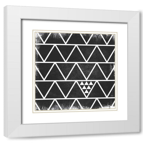 Black Pattern White Modern Wood Framed Art Print with Double Matting by Louise, Gigi