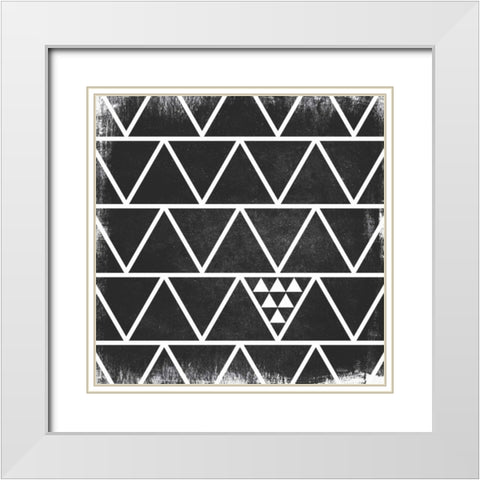 Black Pattern White Modern Wood Framed Art Print with Double Matting by Louise, Gigi