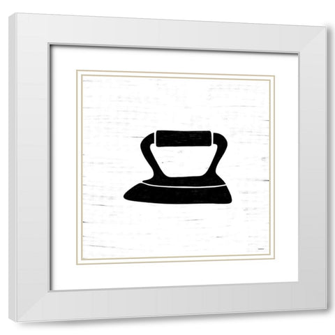 Iron White Modern Wood Framed Art Print with Double Matting by Louise, Gigi
