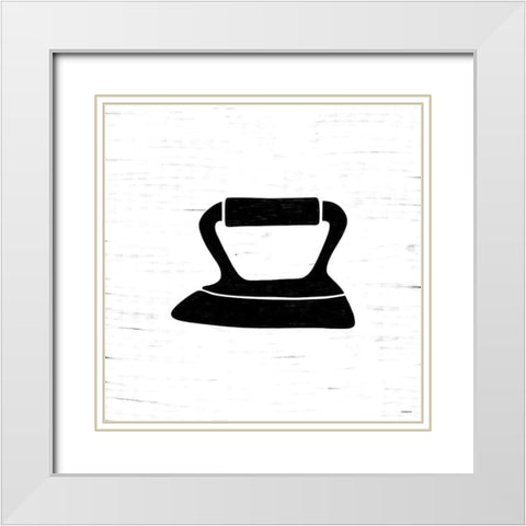 Iron White Modern Wood Framed Art Print with Double Matting by Louise, Gigi