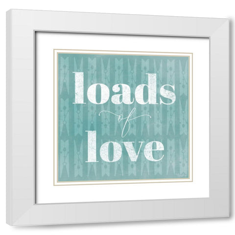 Loads Love White Modern Wood Framed Art Print with Double Matting by Louise, Gigi