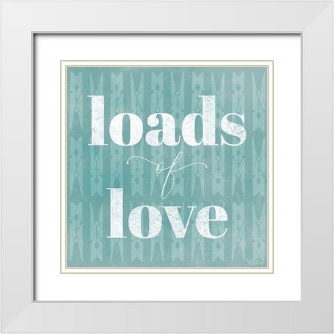 Loads Love White Modern Wood Framed Art Print with Double Matting by Louise, Gigi
