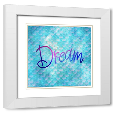 Dream Mermaid White Modern Wood Framed Art Print with Double Matting by Louise, Gigi