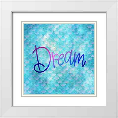Dream Mermaid White Modern Wood Framed Art Print with Double Matting by Louise, Gigi