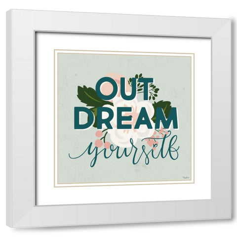 Out Dream Floral White Modern Wood Framed Art Print with Double Matting by Louise, Gigi