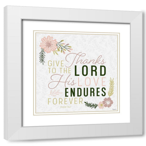 Thanks Lord White Modern Wood Framed Art Print with Double Matting by Louise, Gigi