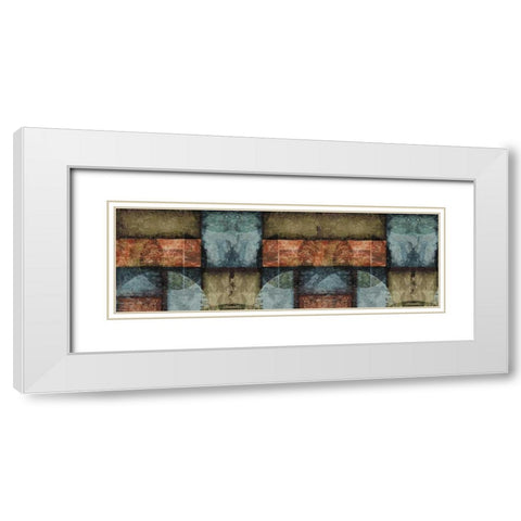 Circle White Modern Wood Framed Art Print with Double Matting by Emery, Kristin