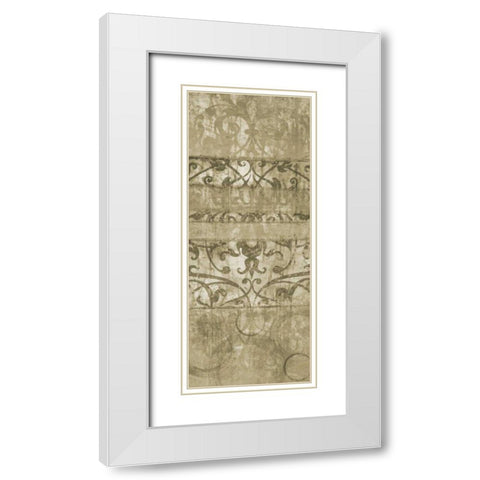 One Tone I White Modern Wood Framed Art Print with Double Matting by Emery, Kristin