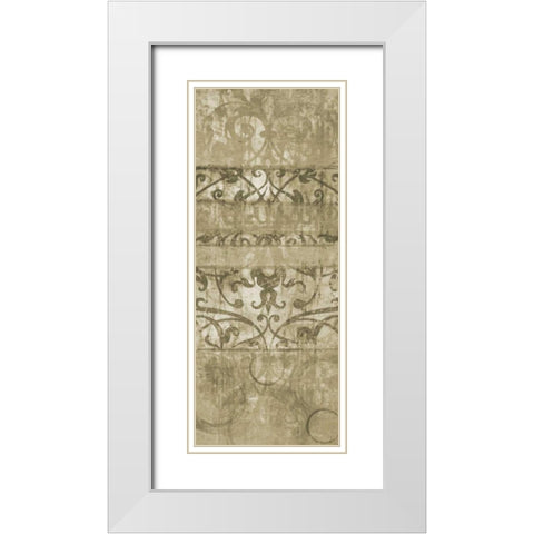One Tone I White Modern Wood Framed Art Print with Double Matting by Emery, Kristin