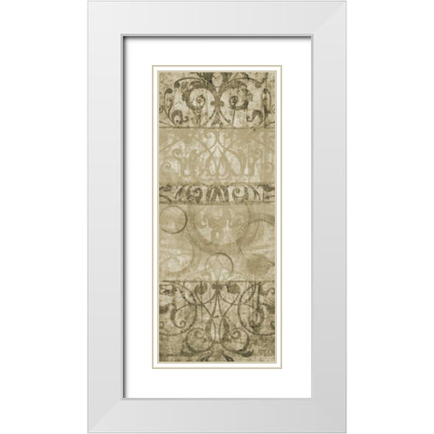 One Tone II White Modern Wood Framed Art Print with Double Matting by Emery, Kristin