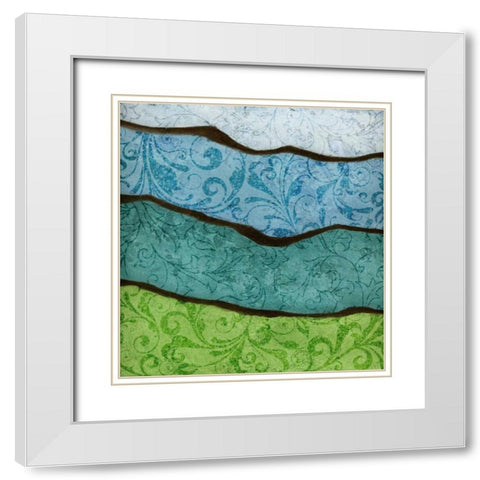 River I White Modern Wood Framed Art Print with Double Matting by Emery, Kristin