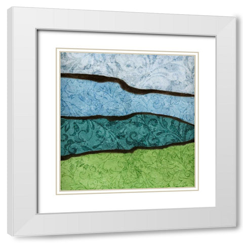 River II White Modern Wood Framed Art Print with Double Matting by Emery, Kristin
