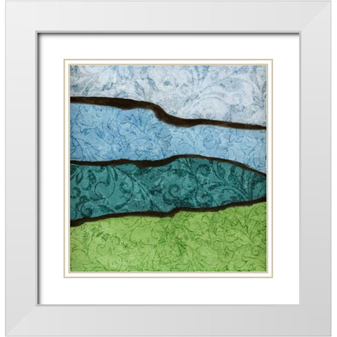 River II White Modern Wood Framed Art Print with Double Matting by Emery, Kristin