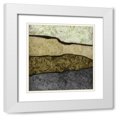 River Earth Cool II White Modern Wood Framed Art Print with Double Matting by Emery, Kristin