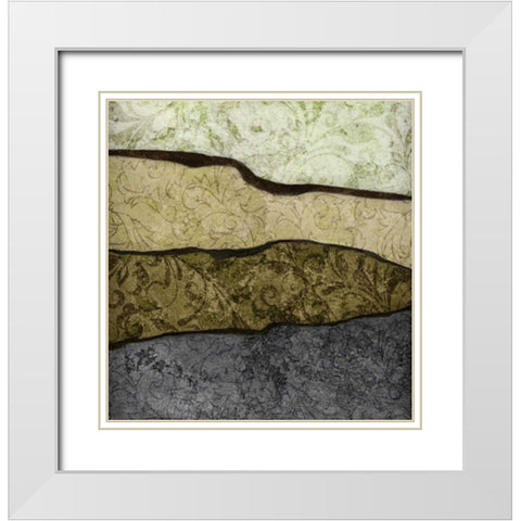 River Earth Cool II White Modern Wood Framed Art Print with Double Matting by Emery, Kristin