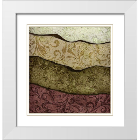 River Earth Warm I White Modern Wood Framed Art Print with Double Matting by Emery, Kristin