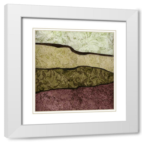 River Earth Warm II White Modern Wood Framed Art Print with Double Matting by Emery, Kristin
