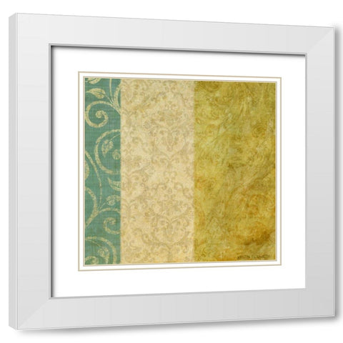 Victorian Vines I White Modern Wood Framed Art Print with Double Matting by Emery, Kristin
