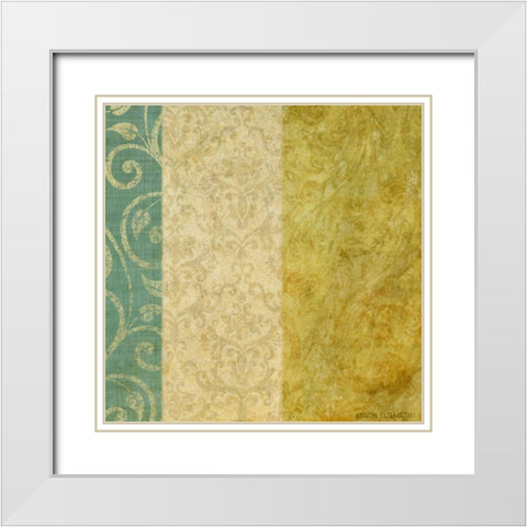 Victorian Vines I White Modern Wood Framed Art Print with Double Matting by Emery, Kristin
