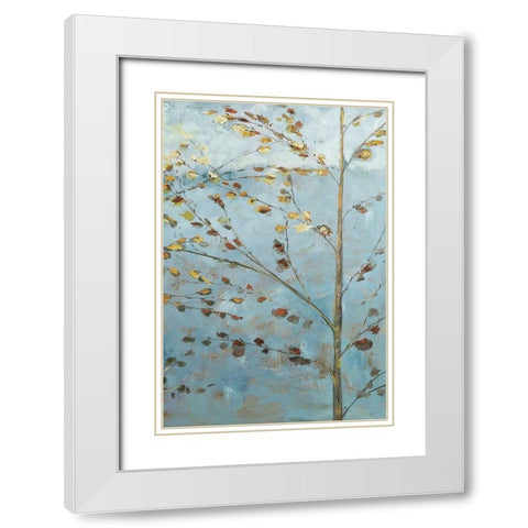 Whispering Aspen 2 White Modern Wood Framed Art Print with Double Matting by Kruk