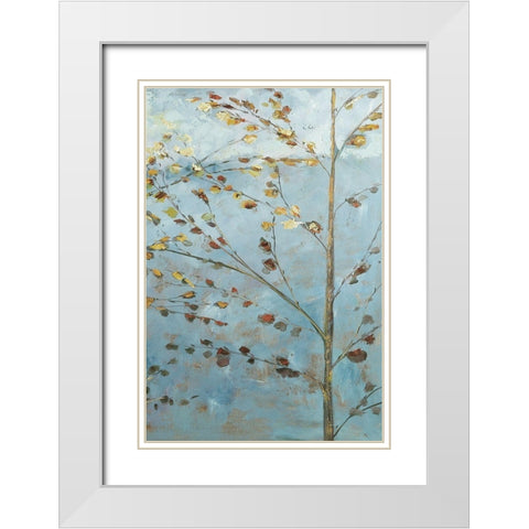 Whispering Aspen 2 White Modern Wood Framed Art Print with Double Matting by Kruk