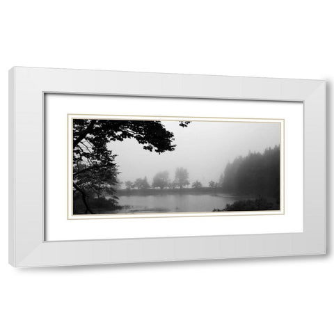 Across The Lake 1 White Modern Wood Framed Art Print with Double Matting by Colberg, Lisa