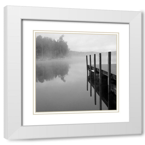 Stillness White Modern Wood Framed Art Print with Double Matting by Colberg, Lisa