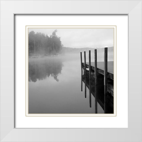 Stillness White Modern Wood Framed Art Print with Double Matting by Colberg, Lisa