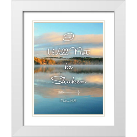 Not Be Shaken White Modern Wood Framed Art Print with Double Matting by Colberg, Lisa