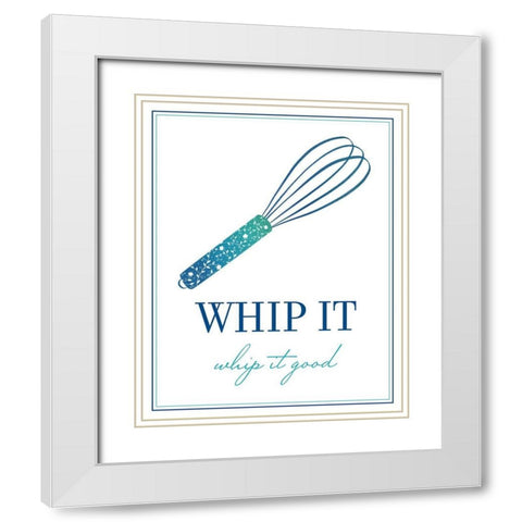 Whip It Good White Modern Wood Framed Art Print with Double Matting by McFarland, Leslie