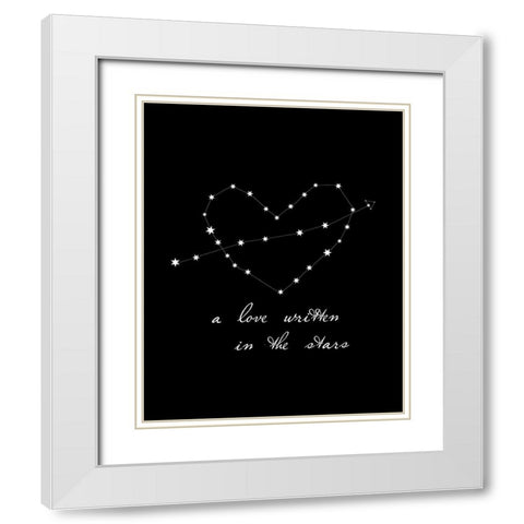 A Love Written White Modern Wood Framed Art Print with Double Matting by Straatsma, Leah