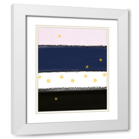 Abstract Rectangles White Modern Wood Framed Art Print with Double Matting by Straatsma, Leah
